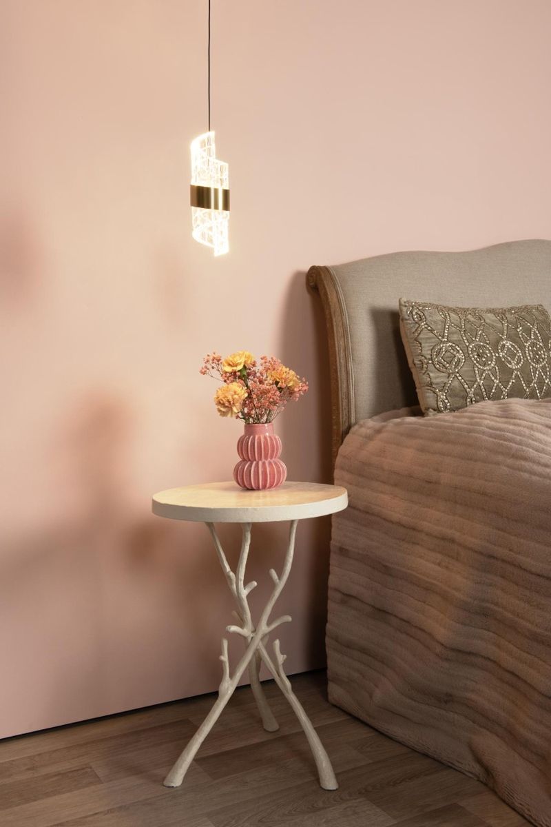 Lucide KLIGANDE - Závesné svietidlo - Ø 13 cm - LED - 1x9W 2700K - Matt Gold / Mosadz